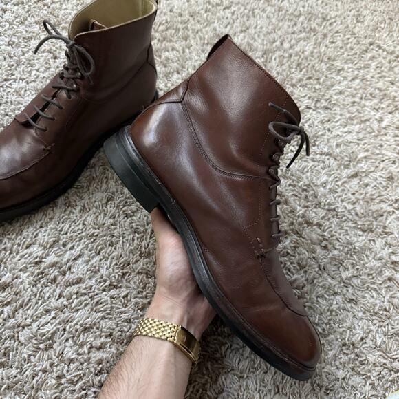 Heschung Ginkgo Brown Leather Boots Lace Up Men’s US Size 10 / EUR Size 9.5 main image 11